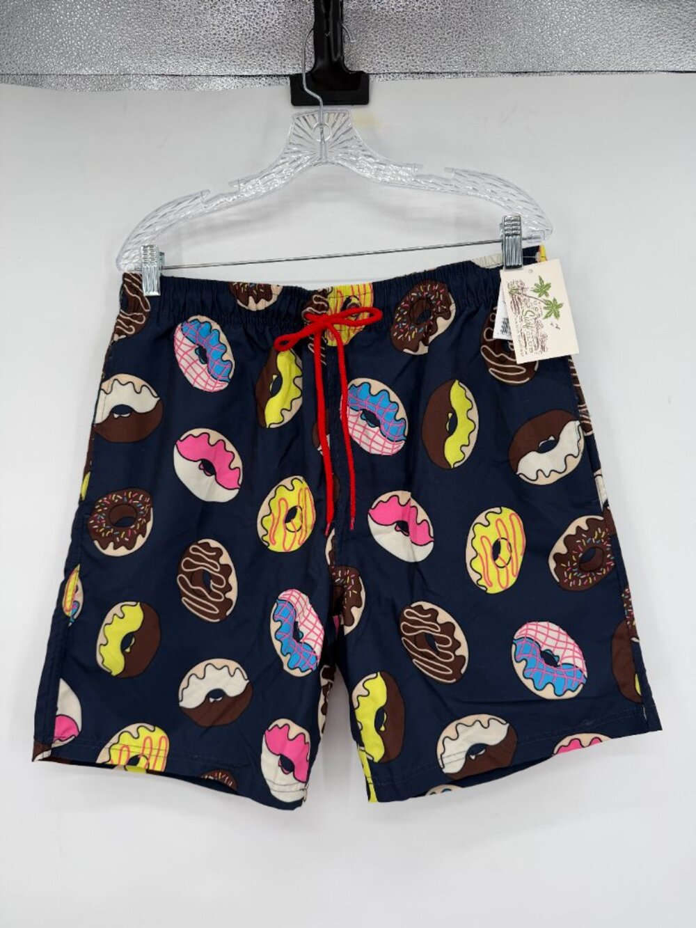 U.S. Surf Club Donut Print Swim Trunks Board Shorts NWT Men's Large